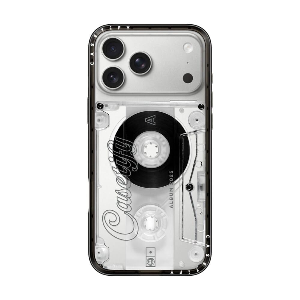 CASSETiFY オーディオカセットケース iPhone 17 Pro Max iPhone 17 Pro Maxケース CRYSTAL FLURO クリアミッドナイト