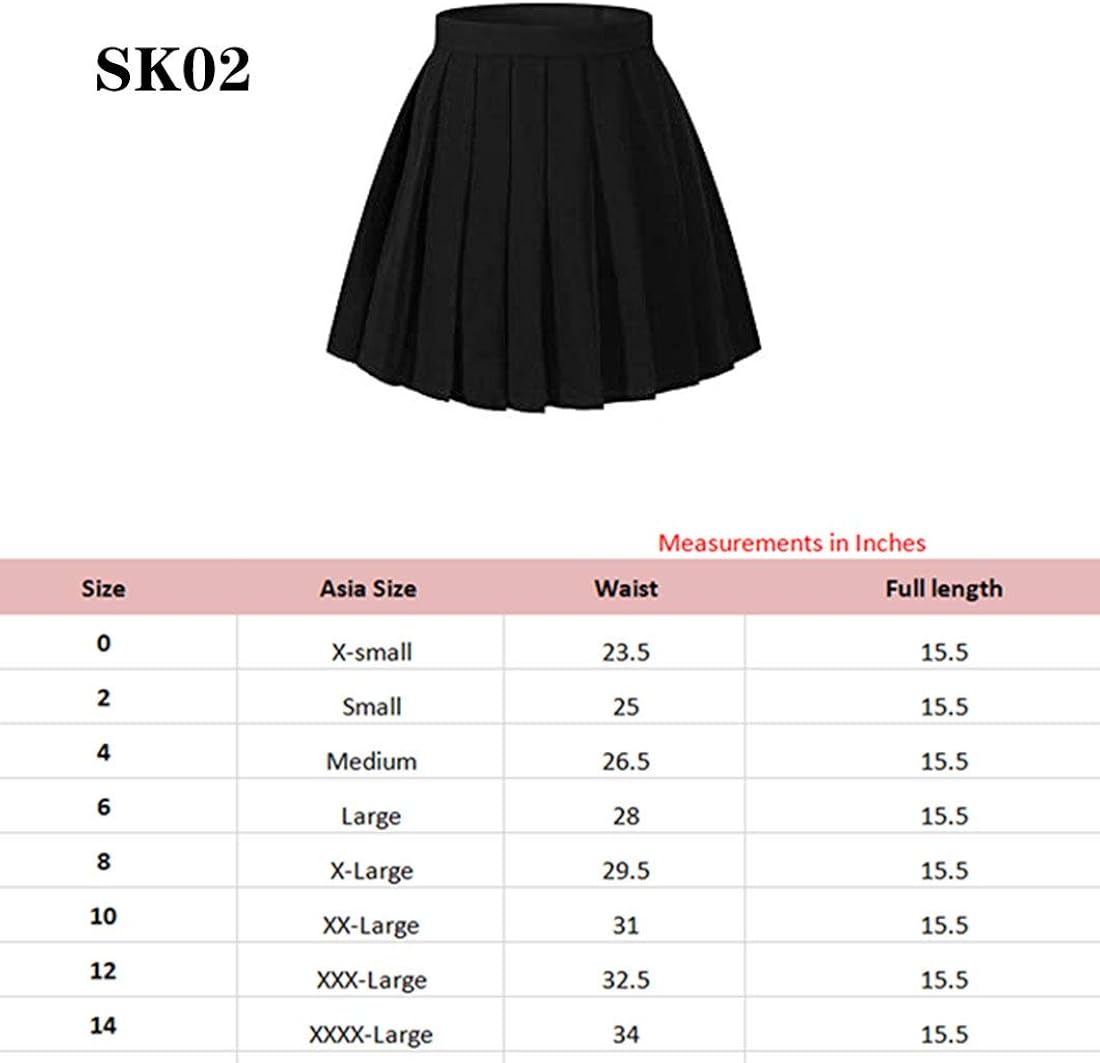 Beautifulfashionlife Women Girls Short Plaid Pleated Skirts Uniform Cosplay Costumes 2 Pink Mixed White