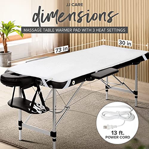 Jj Care Massage Table Warmer Heating Pad For Massage Table 30"X73" With Sherpa Fleece, 3 Heat Control Settings, 13Ft Power Cord & Overheat Protection For Massage Therapy Bed Warmer Mattress Table Pad #TOP3
