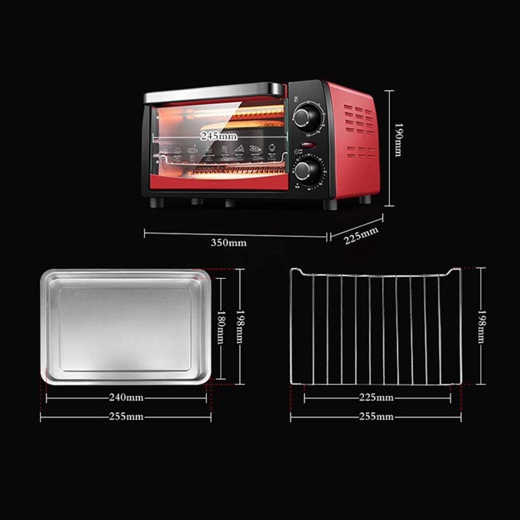 Mini 12L Toaster Oven, Multi-function Stainless Steel Finish with Timer - Toast Bake Broil, Natural Convection 1050 Watts of Power