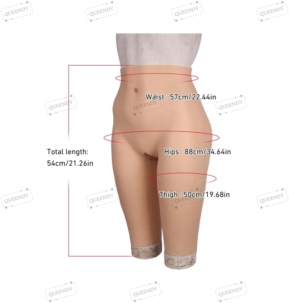 Crossdresser Silicone Panties Realistic Fake Vagina Shorts Hiding Gaff Boxer Briefs for Transgender Underwear Ladyboy,Color 1,One Size