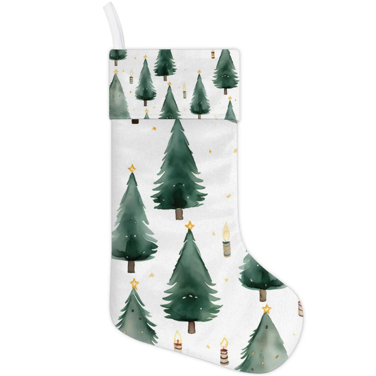 Christmas Stockings, 17.7in Christmas Tree Xmas Stocking Gift Treat Bags Cute Tree Xmas Stocking Hanging Ornaments for Xmas Party Gift Filler Fireplace Christmas Tree Decoration