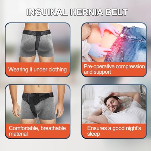 Faja hernia inguinal ajustable para soporte abdominal miniatura 5