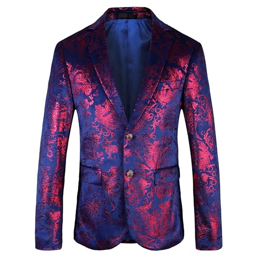 Blazer smoking homme floral ajusté veste costume de mariage