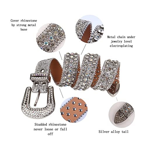 Vintage Women Belt Leather Rhinestone Belts For Women3