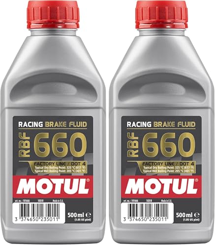 Motul HYDRAULISCHE BREMS-/KUPPLUNGSFLÜSSIGKEIT MTL101666 0.5 Liter (Packung mit 2)