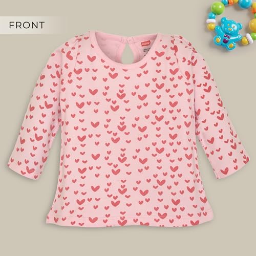 Image of LuvLap Baby Girls 100% Cotton Full Sleeve Girls Top, Pack of 02