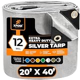 Xpose Safety 20'x40' 12 Mil Silver Tarp