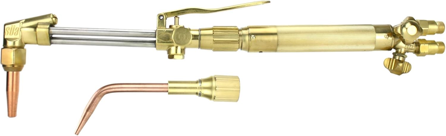 Heavy Duty Oxy-Fuel Torch Compatible with Harris with Check Valves + Cutting Tip + Welding Tip + Heating Tip (Acetylene)