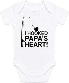 CBTwear I Hooked Papa's Heart Funny Infant outfit Baby Bodysuit