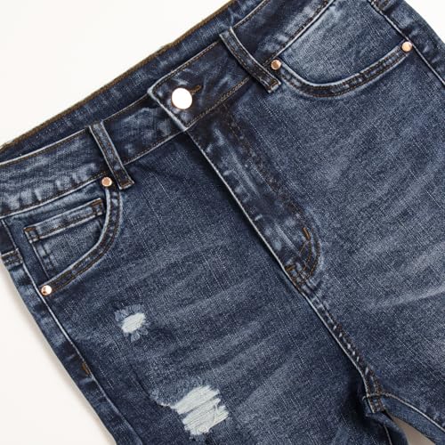 Women’s High Waisted Skinny Ripped Jeans - Stretch Distressed Denim Pants for Everyday & Nights Out3