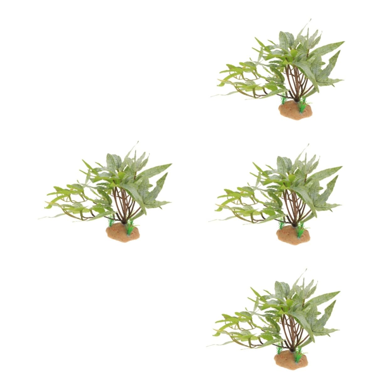 FRCOLOR 4 unidades de plantas de reptiles, plantas de terrario, plantas trepadoras, plantas artificiales, plantas artificiales para acuario, plantas de paisaje, decoración para plantas, escalada