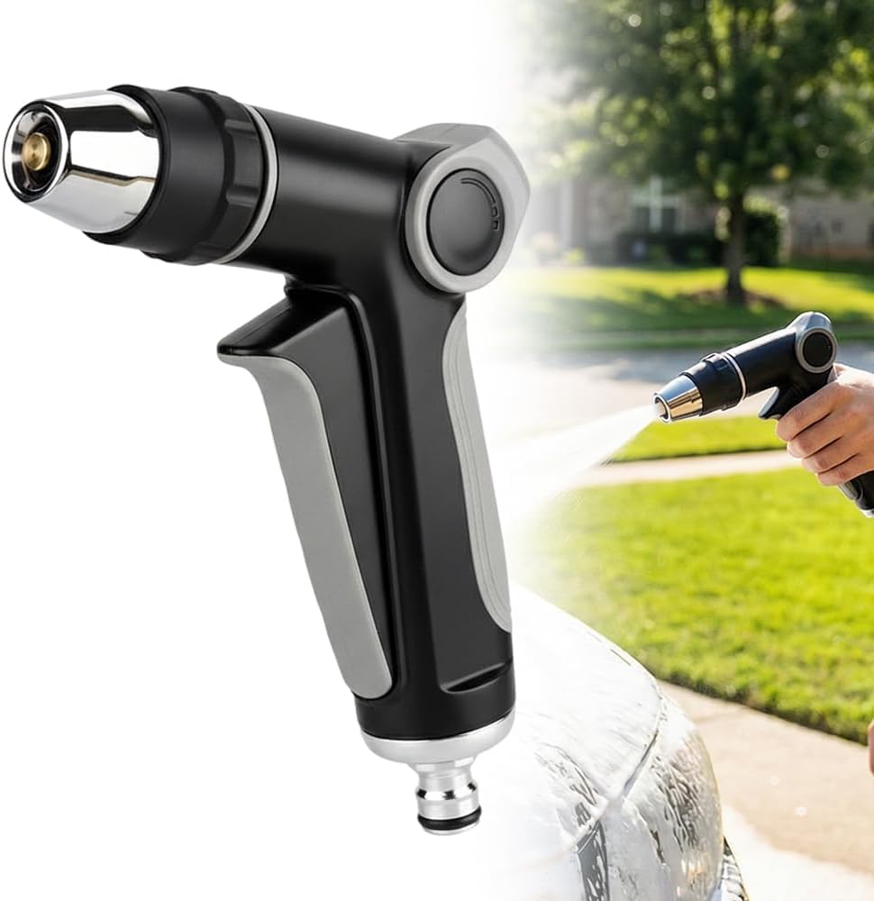 Turn Any Hose into a High Pressure Water Cleaning Jet, 2026 New Heavy Duty Garden Hose Nozzle, Multi Function Lawn & Garden Watering Sprayer, Spray Nozzle for Yard, Pet and Car Cleaning (A)