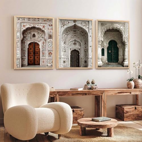 Image of kotart Indian Art Traditional Paintings for Living Room | Framed Wall Painting for Home Room Bedroom Office Wall Decor| Wall Poster With frames Set of 3 (19X25 inch)