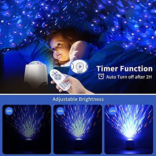 Fansbe 3 In 1 Star Projector Galaxy Light For Bedroom 8 White Noise Built-In Bluetooth Speaker For Kids Adults Bedroom Room Ceiling With Remote Control #TOP3