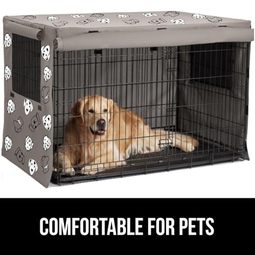 GORILLA GRIP Dog Crate Covers, Wire Kennel Topper, 36 in, Taupe Dogs by GORILLA GRIP - Image 9