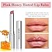 QIDSTERS 2Pcs Pink Honey Lipstick Tinted Lip Balm, Sheer Hydrating Lip Stain for All Skin Tones, Natural Lightweight Lips Gloss Makeup for Women, Vegan & Cruelty-Free