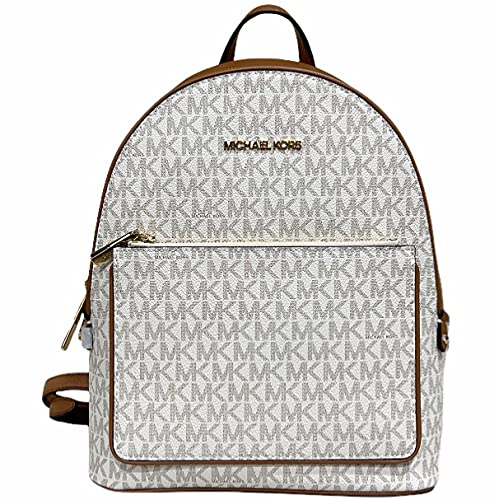 Michael Kors Kenly Medium Adina Backpack Pebbled Leather Vanilla Mk Signature #TOP10