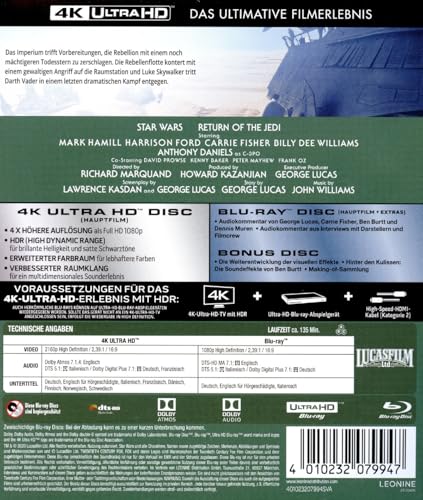 Star Wars: Episode VI – Die Rückkehr der Jedi-Ritter – 4K Blu-ray (UHD + Blu-ray Disc)