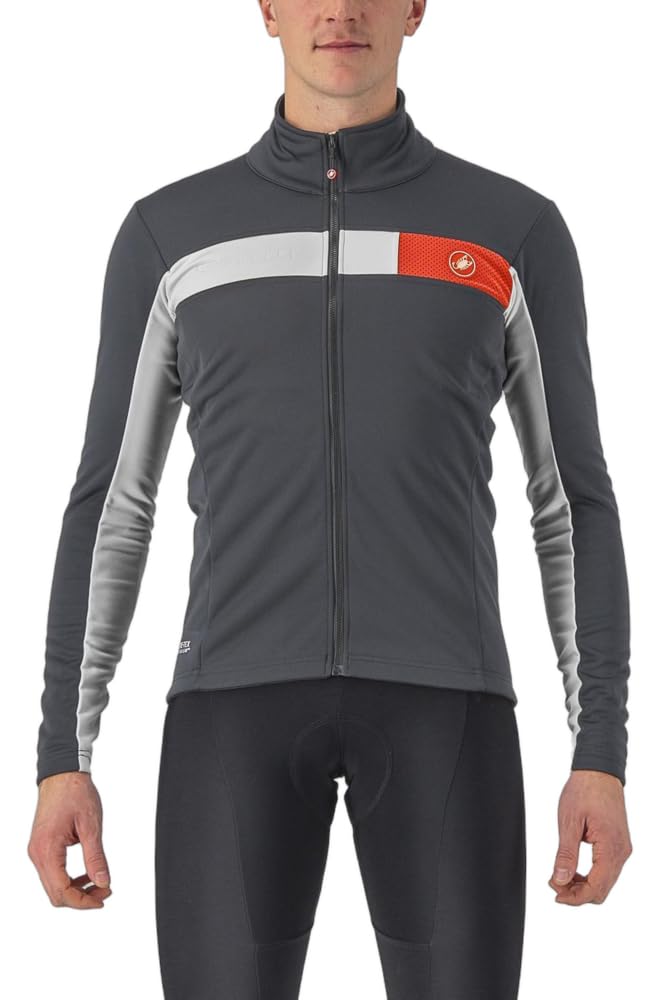Castelli Mortirolo 6S Jacket Grey White, Size L