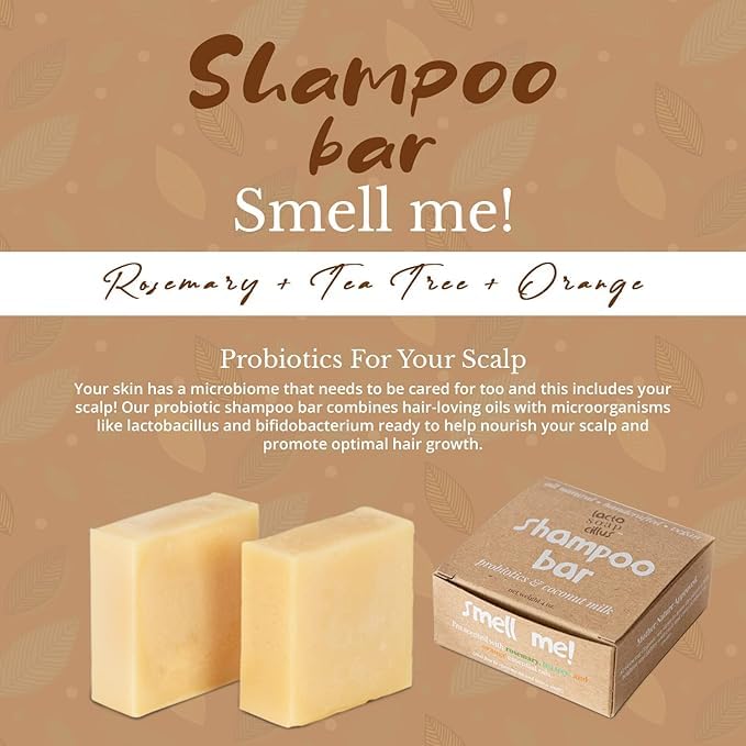 Miniatura 4 de Barras de champú orgánico - Champú hidratante para todo el cabello, ideal para hombres, mujeres y niños. Fragancia romero + árbol de té + naranja