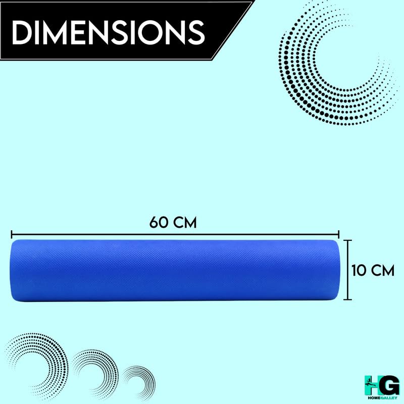 Image of Foam Roller for Exercise and Deep Tissue Massage Roller, Gym Exercise Roller, Workout Foam Roller for Knee Exercise and Pain Relief, Myofascial Release Roller for Back pain - 60 Cm Blue