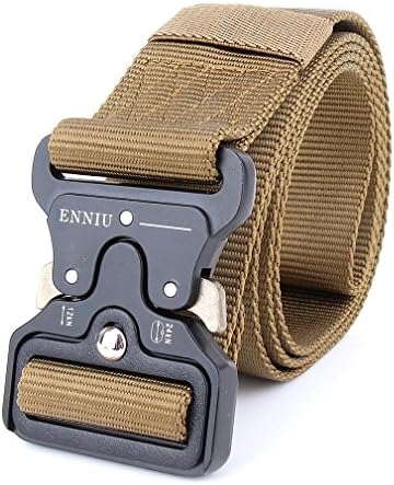 taboy Tactical Belt, Heavy Duty Waist Belt Adjustable Military Style Nylon Belts with Metal Buckle Molle System 1.5"