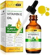 Vitamin E Oil, 75000 IU Ultra Concentrated – 100% Natural & Pure Vitamin E Oil for Face, Skin, Sc...