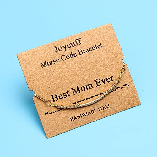 JoycuFF Morse Code Bracelets Gifts for Women Teen Girls, Inspirational Secret Message Bracelet for Women, Fashion Encouragement Ideas Gifts for Daughter Sister Mom Friends3