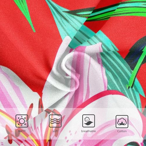 Artistic Girls Underwear Toddlers 2t Cotton Panties Little Girl White Pink Lily Flowers Red Kids Briefs Undies3