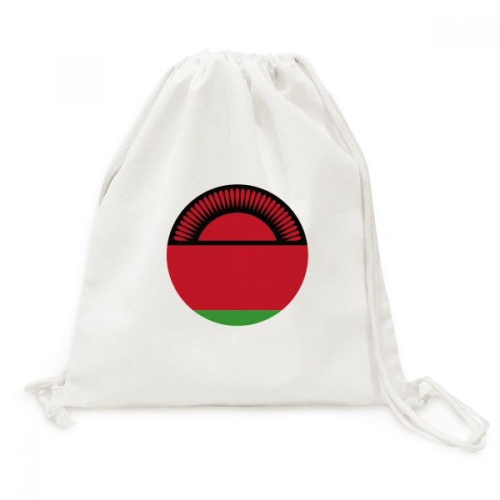 guchchi Malawi Africa National Emblem Backpack Canvas Drawstring Reusable Mesh Shopping Bag