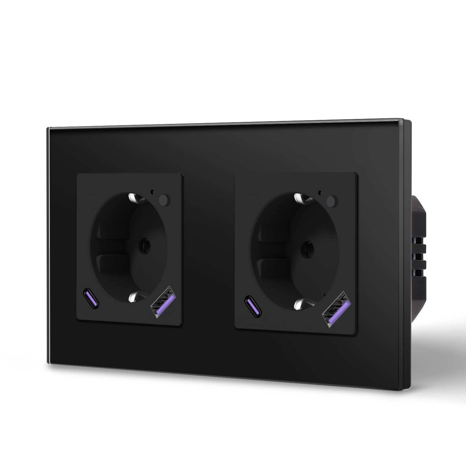 BSEED Enchufe Inteligente con 20W USB y Tipo C,Mate Enchufe Pared Wifi con Medidor Consumo,Control Remoto por APP & Voz,Requiere Cable Neutro,1 Enchufe,Blanco 86mm — view 39