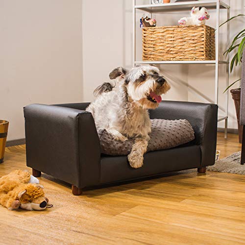 Keet-Moots-Leatherette-Dog-Sofa-Faux-Leather-Pet-Sofa-Deluxe-Sofa-Pet-Bed-Comfortable-Sofa-for-Dogs-Easy-to-Coordinate-Durable-Stylish-and-Easy-to-Clean-Dog-Sofas-Charcoal-Medium Keet Moots Leatherette Dog Sofa Faux Leather Pet Sofa Deluxe Sofa Pet Bed Comfortable Sofa for Dogs Easy to Coordinate Durable Stylish and Easy to Clean Dog Sofas Charcoal Medium