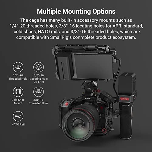 Image of SmallRig inchBlack Mamba inch Camera Cage for Canon EOS R5 C 3890