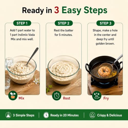 Image of INDIMIX Ready to Cook Vada Mix 500 g (From the house of Pansari)