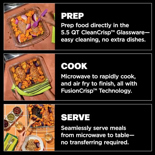 Ninja MW101BK1 Crispi Microwave and Air Fryer with FusionCrisp, 0.9 Cu Ft, Black - image 8