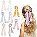 8 Pieces Bowknot Hair Scrunchies Scrunchy Hair Ties Elastic Bow Hair Bands for Women Girls Hair Accessories (Color Set 5, Chiffon)