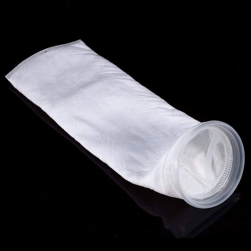 Yosoo Sacchetto Filtrante Acquario 150 Micron, Riutilizzabile 105x380mm Filtro Sock con Anello in Plastica