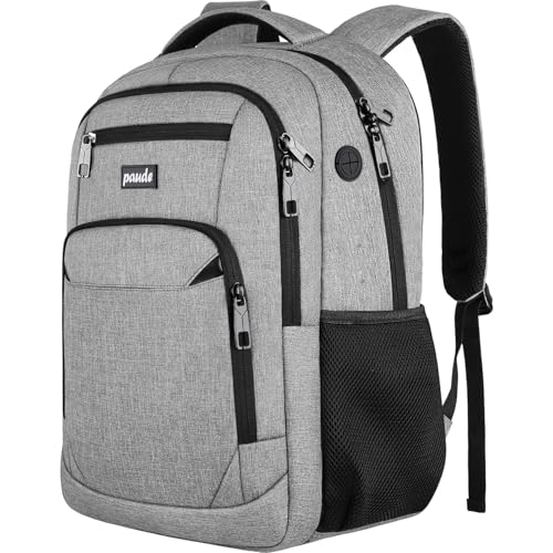 Image of Paude Backpack School,17.3 Inch Travel Laptop Backpack,Bookbag for Teen Boys College Backpack with USB Charging Port,Waterproof