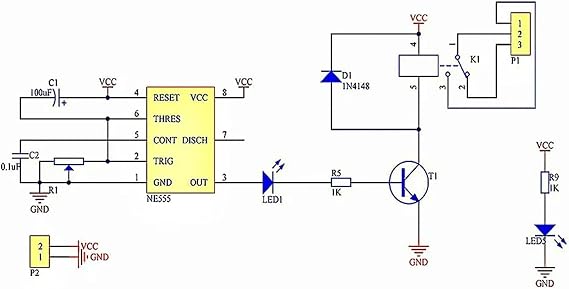 HiLetgo NE555 DC 12V Delay Timer Switch Adjustable Module 0 to 10 Second