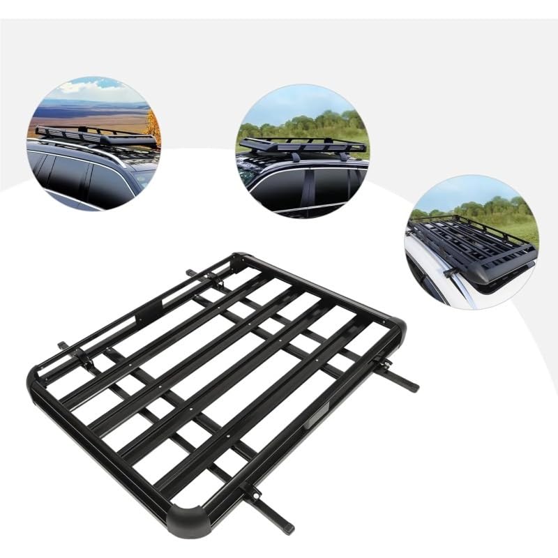 Portaequipajes de techo de coche universal tipo cesta para carga pesada en SUV 3