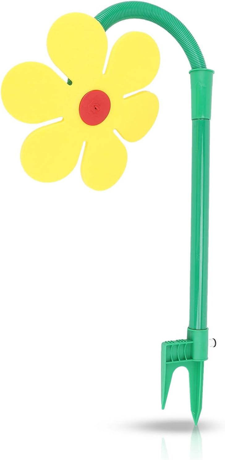 Crazy Daisy Sprinkler, Crazy Dancing Flower Water Sprinkler, Funny Sun Flower Dancing Daisy Lawn Sprinkler, for Yard Watering Dogs Kids Playing, Garden Sprinklers