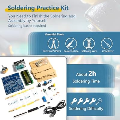 EIELE Soldering Practice kit Multi-Functional capacitance Measuring Instrument Measuring Frequency Excellent Soldering Practice Project Suitable for School Teaching and Beginners Soldering Required