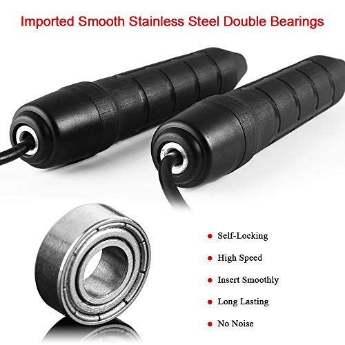 Andoer Rolo abdominal com joelheira corda de salto ajustável para home office Gym Fitness Workout ex