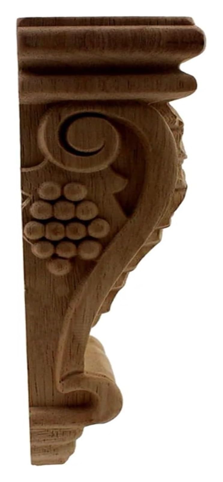 Drewniane nogi do mebli, Drewniane rzeźbione nogi meblowe, wymienne, wzór winogron, nieukończone, wiele rozmiarów(16x8cm/6.3x3.1inch)