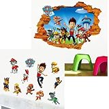 ● Utilizable: Calcomanias patrulla canina sala de niños, guardería, oficina, sala de juegos.