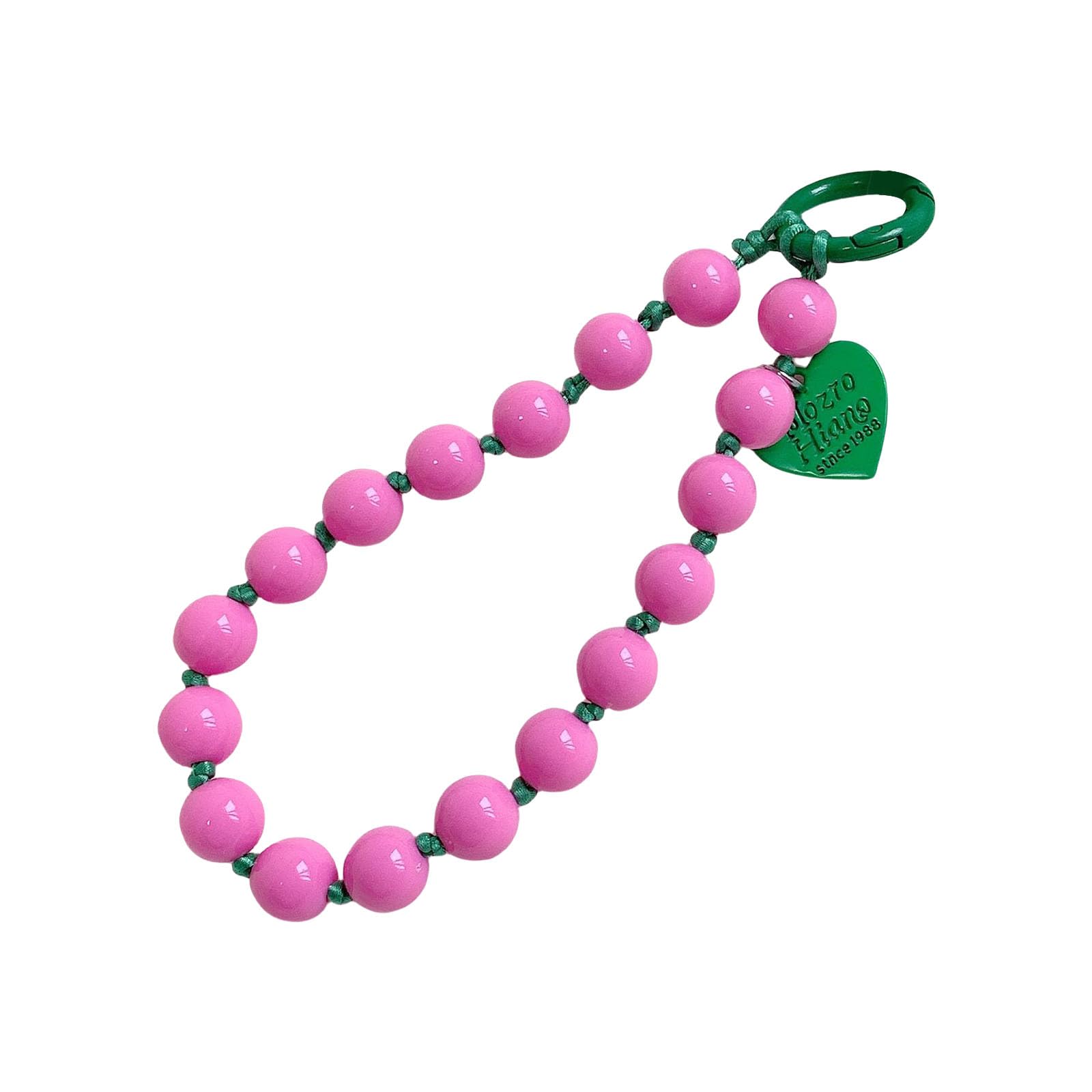 YROHGKPN Love Heart Beadeds Bracelets Pendant Lanyard Phone Short Wrist Straps Wide Wrist Straps AntiLoss Beads Bracelets