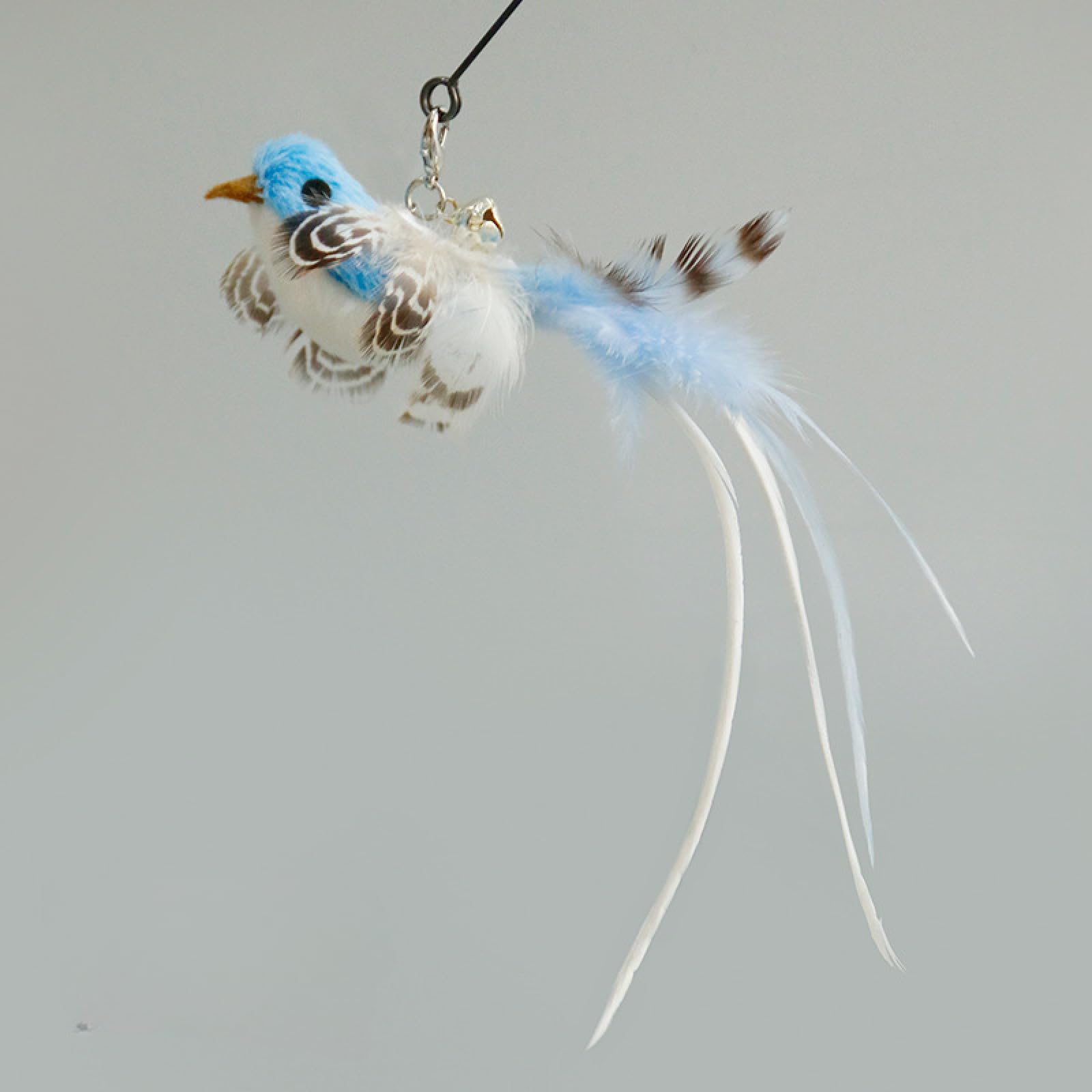 Juguetes for Gatos, Varita de Plumas con Manos Libres y Campana, Potente Ventosa, Juguete Interactivo for Cazar y Hacer Ejercicio, 1 Unidad,Juguetes para Gatos