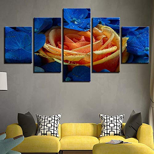 Impression sur toile orchidées et roses DJDL tableau moderne déco - 4