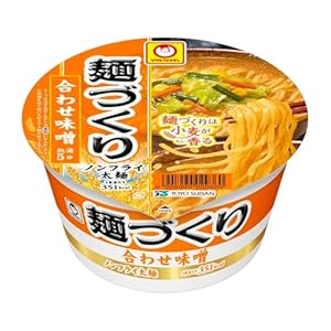 マルちゃん 麺づくり 合わせ味噌 (104g×12個 / ノンフライ 太麺) 味噌ラーメン カップ麺 カップラーメン (..." 